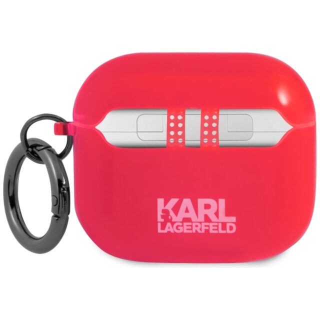 Karl Lagerfeld KLA3UCHFP AirPods 3 cover pink Choupette - imagine 2