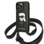 Karl Lagerfeld KLHCP14LSTKMK iPhone 14 Pro 6,1" black hardcase Monogram Ikonik Patch