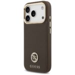 Case Guess Grained Strass Logo MagSafe for iPhone 17 Pro brown - imagine 2