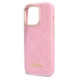 Guess GUHCP14LHGCRHP iPhone 14 Pro 6,1" pink hardcase Croco Collection - imagine 6