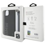 Case BMW BMHCP15S23RMRLK iPhone 15 / 14 / 13 6.1" black hardcase Signature Leather Wordmark Cord - imagine 7