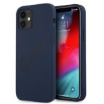 Guess GUHCP12SLSVSBL iPhone 12 mini 5,4" blue hardcase Script Vintage