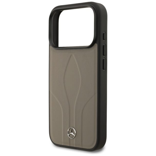 Case Mercedes Leather The Move MagSafe for iPhone 17 Pro taupe - imagine 6