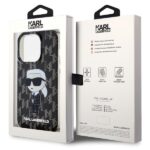 Karl Lagerfeld KLHCP15LHNKMKLK iPhone 15 Pro 6.1" black hardcase Monogram Ikonik - imagine 8
