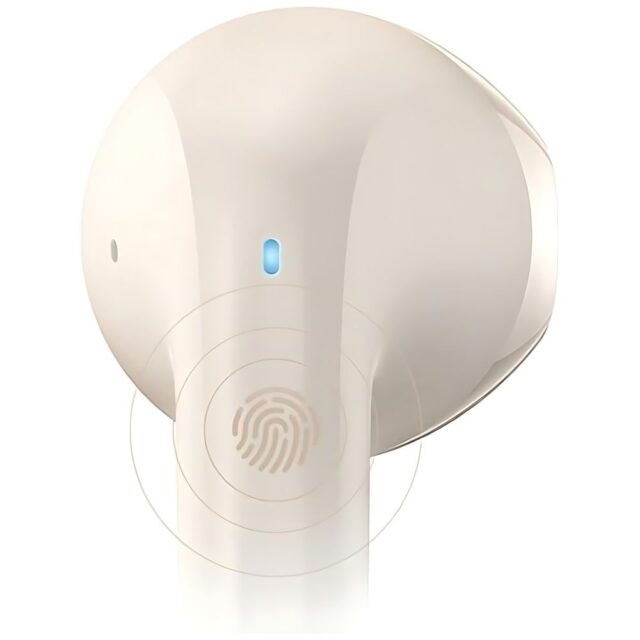 USAMS Bluetooth 5.3 Headphones TWSRhymbo Series Wireless Beige/Beige BHUYO02 (US-YO17) - imagine 5