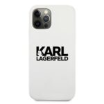 Karl Lagerfeld KLHCP12LSLKLWH iPhone 12 Pro Max 6,7" Silicone Stack Logo white - imagine 3