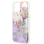Guess GUHCP13SLFLSU iPhone 13 mini 5,4" purple hardcase Flower Liquid Glitter - imagine 6