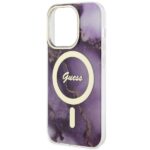 Guess GUHMP14XHTMRSU iPhone 14 Pro Max 6.7" purple hardcase Golden Marble MagSafe - imagine 6