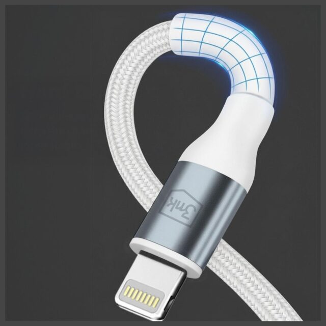 Cable 3MK Hyper Cable N-SERIES USB-C to Lightning 1m 9V/2A 20W white - imagine 4