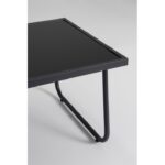 Black Forest Garden Furniture Set, Texteline Two Chairs + Lounger + Folding Table Black - imagine 7