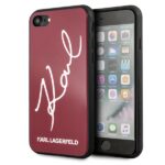 Karl Lagerfeld KLHCI8DLKSRE iPhone 7/8SE 2020 / SE 2022 red hard case Signature Glitter