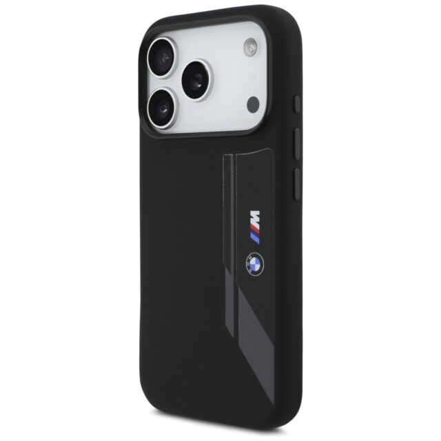 BMW M Silicon Vertical Logo MagSafe Case for iPhone 17 Pro Black - imagine 2