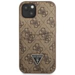 Guess GUHCP13MP4TPW iPhone 13 / 14 / 15 6.1" brown hardcase 4G Triangle Logo Cardslot - imagine 3