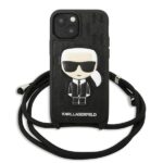 Karl Lagerfeld KLHCP13SCMNIPK iPhone 13 mini 5,4" hardcase black Leather Monogram Patch and Co - imagine 2