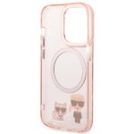 Karl Lagerfeld KLHMP14LHKCP iPhone 14 Pro 6,1" hardcase pink Karl & Choupette Aluminium Magsaf - imagine 7