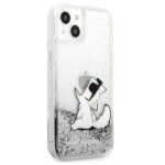 Karl Lagerfeld KLHCP13SGCFS iPhone 13 mini 5,4" silver hardcase Liquid Glitter Choupette Fun - imagine 4
