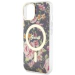 Guess GUHMP14SHCFWSK iPhone 14 / 15 / 13 6.1" black hardcase Flower MagSafe - imagine 6
