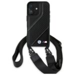 BMW BMHCP16M23PSCCK iPhone 16 Plus 6.7" black hardcase M Edition Carbon Stripe & Strap - imagine 2