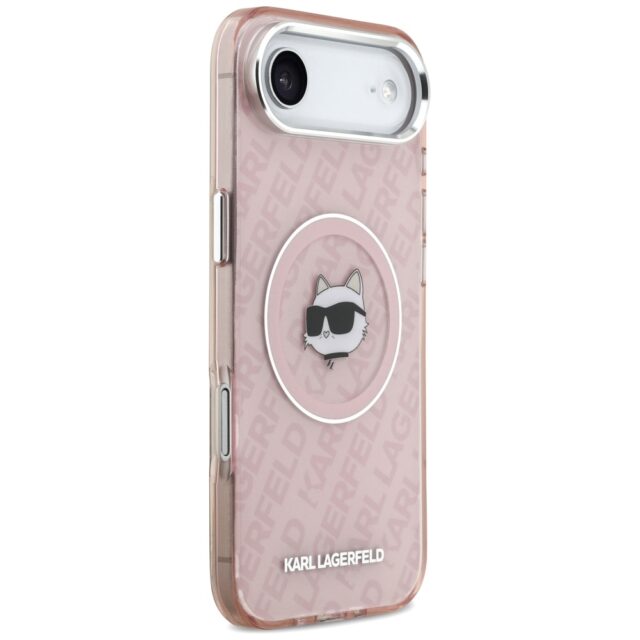 Case Karl Lagerfeld IML Choupette Head   Logo MagSafe for iPhone 17 Air pink - imagine 4