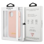 Guess GUHCP13MLSLMGLP iPhone 13 / 14 / 15 6.1" light pink hardcase Silicone Script Gold L - imagine 8