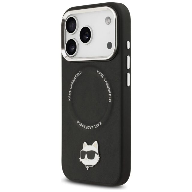 Karl Lagerfeld Choupette Pin MagSafe Case for iPhone 17 Pro Black - imagine 2