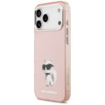 Karl Lagerfeld IML Aquarelle Choupette & Logo MagSafe Case for iPhone 17 Pro Pink - imagine 2