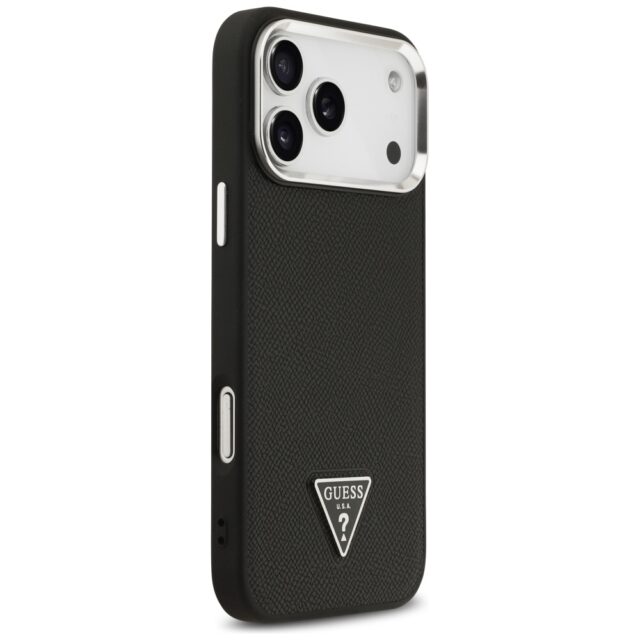 Guess Grained Triangle Logo MagSafe case for iPhone 17 Pro Max black - imagine 4