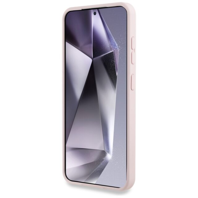 Case Guess Silicone Big 4G Logo Bottom Script Samsung Galaxy S25 pink - imagine 5