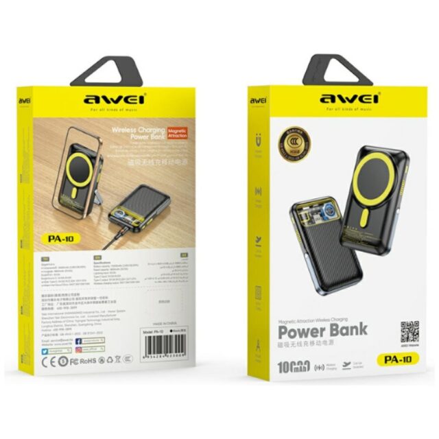 Induction powerbank Awei PA-10 10000mAh MagSafe black - imagine 2