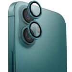 UNIQ Optix Aluminium Camera Lens Protector iPhone 16 6.1" /16 Plus 6.7" emerald szkło na obiektyw ap