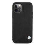 BMW BMHCP12MRCDPK iPhone 12 / 12 Pro 6,1" black hardcase Leather Deboss - imagine 3