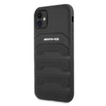AMG AMHCN61GSEBK iPhone 11 6,1"  black hardcase Leather Debossed Lines - imagine 2