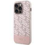Guess GUHMP14XHGCFSEP iPhone 14 Pro Max 6,7" pink hard case GCube Stripes MagSafe - imagine 2