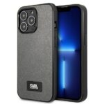 Karl Lagerfeld KLHCP13LSFMP2DG iPhone 13 Pro / 13 6,1" hardcase silver Saffiano Plaque