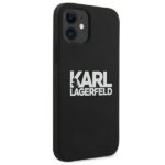 Karl Lagerfeld KLHCP12SSLKLRBK iPhone 12 mini 5,4" Silicone Stack Logo black - imagine 4
