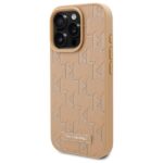Karl Lagerfeld KLHMP16LPKHPORPE iPhone 16 Pro 6.3" hardcase beige Leather Monogram Metal Logo - imagine 2