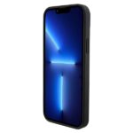Mercedes MEHMP15S23RMMK iPhone 15 / 14 / 13 6.1" Black Hardcase Crossed Lines Pattern Leather MagSaf - imagine 7
