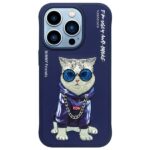 Nimmy case iPhone 15 Pro Max 6.7"        blue Glasses Cool Cat