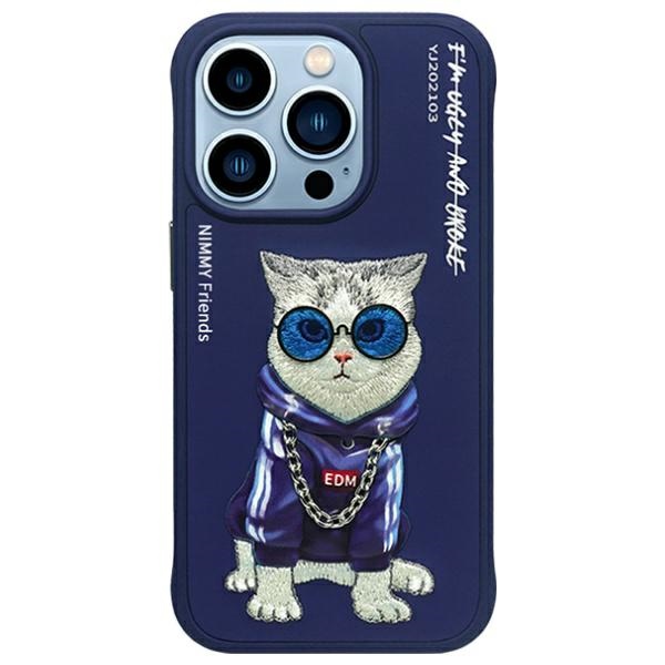 cps-1f19b0916b22df06d1a5b06296f9e8bf-2025-12-06-23-31-41 Nimmy case iPhone 15 Pro Max 6.7" blue Glasses Cool Cat - imagine 1