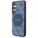 Case Guess 4G Round Patch Classic Logo MagSafe to Samsung Galaxy S25 blue - imagine 2