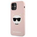 Karl Lagerfeld KLHCP12SSLCHLP iPhone12 mini 5,4" hardcase light pink Silicone Choupette - imagine 2