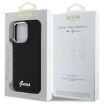 Guess GUHCP16LSMBSLK iPhone 16 Pro 6.3" black hardcase Silicone Script Metal Logo & Frame - imagine 8