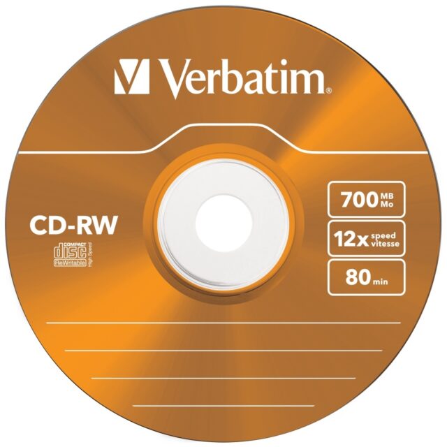 CD-RW Verbatim COLOUR SL 700MB 8-12X 5-pack Multicolor 43167 - imagine 3