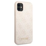 Guess GUHCN61G4GFPI iPhone 11 6,1" pink hard case 4G Metal Gold Logo - imagine 4
