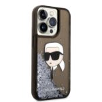 Karl Lagerfeld KLHCP14LLNKHCK iPhone 14 Pro 6,1"black hardcase Glitter Karl Head - imagine 4