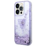 Guess GUHCP14LLFCTPU iPhone 14 Pro 6,1" purple hardcase Liquid Glitter Palm Collection - imagine 2