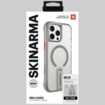 Case Skinarma Helix for iPhone 16 Pro Max Magnetic Charging 360 Rotating Stand titanium - imagine 9