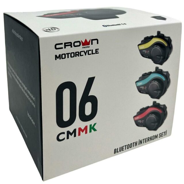 Motorcycle intercom Crown CMMK-06 Bluetooth 5.0 black - imagine 3