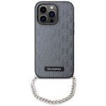 Karl Lagerfeld KLHCP14LSACKLHPG iPhone 14 Pro 6.1" silver hardcase Saffiano Monogram Chain - imagine 2