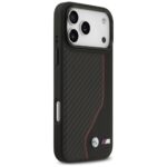 Case BMW M Carbon Line & Logo MagSafe for iPhone 17 Pro Max red - imagine 4
